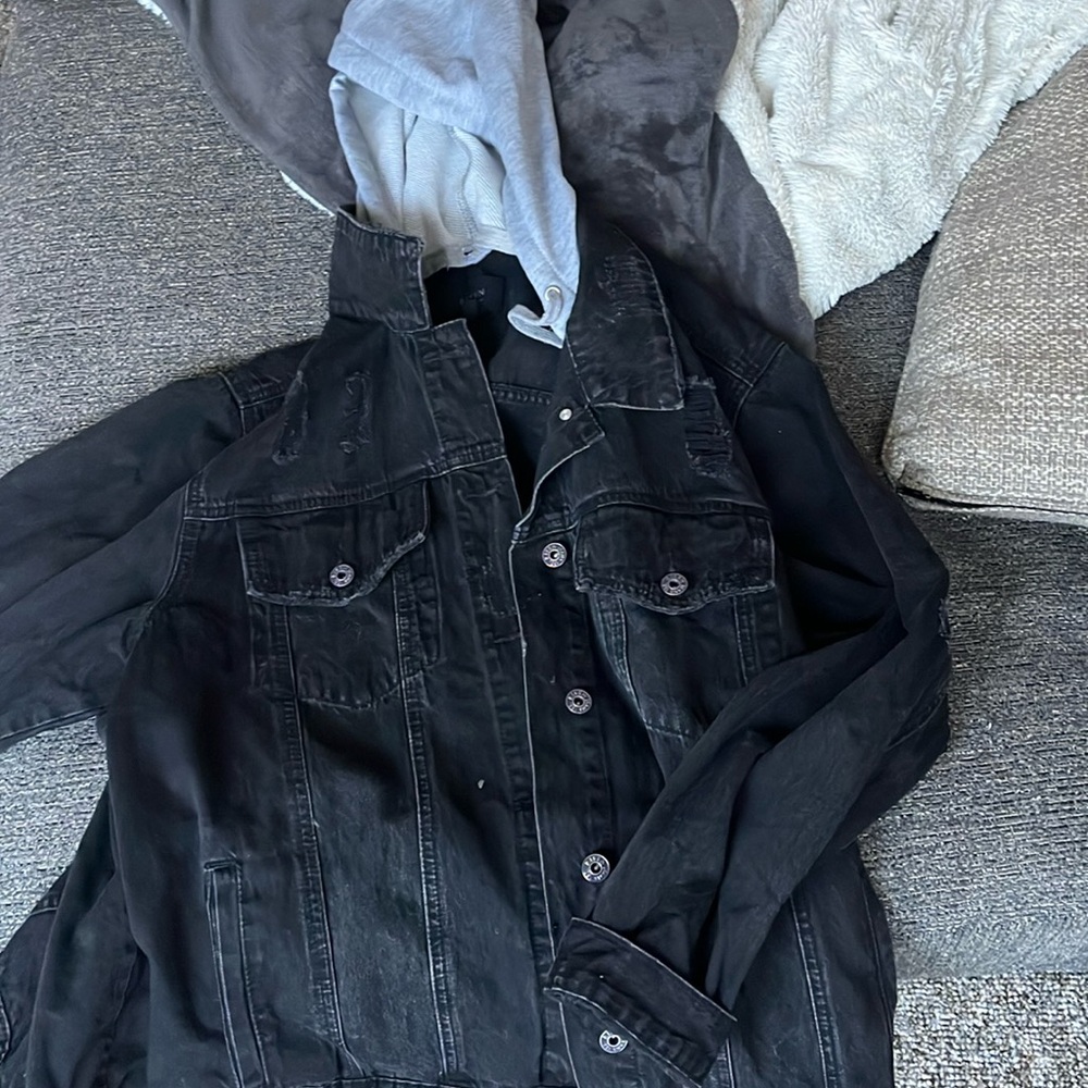 black jean jacket